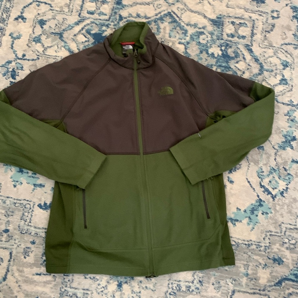 THE NORTH FACE MENS FLEECE JACKET GREEN LARGE